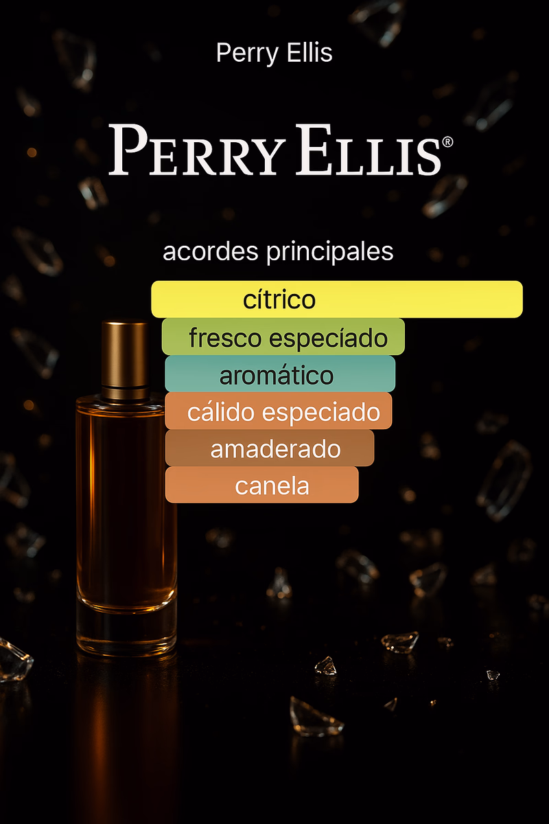 Pirámide olfativa de 360° RED FOR MEN PERRY ELLIS