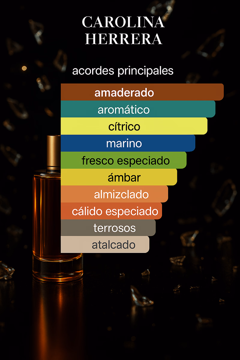 Pirámide olfativa de 212 MEN AQUA CAROLINA HERRERA