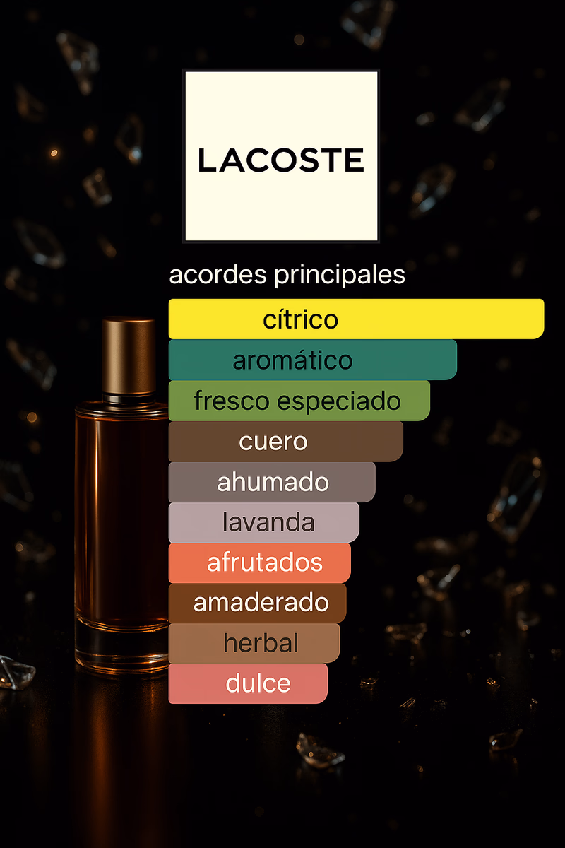 Pirámide olfativa de EAU DE LACOSTE L.12.12. GREEN LACOSTE FRAGRANCES